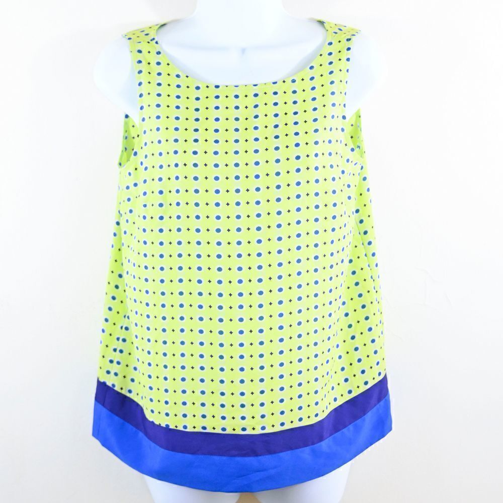 Ann Taylor Neon Tank Blue Green